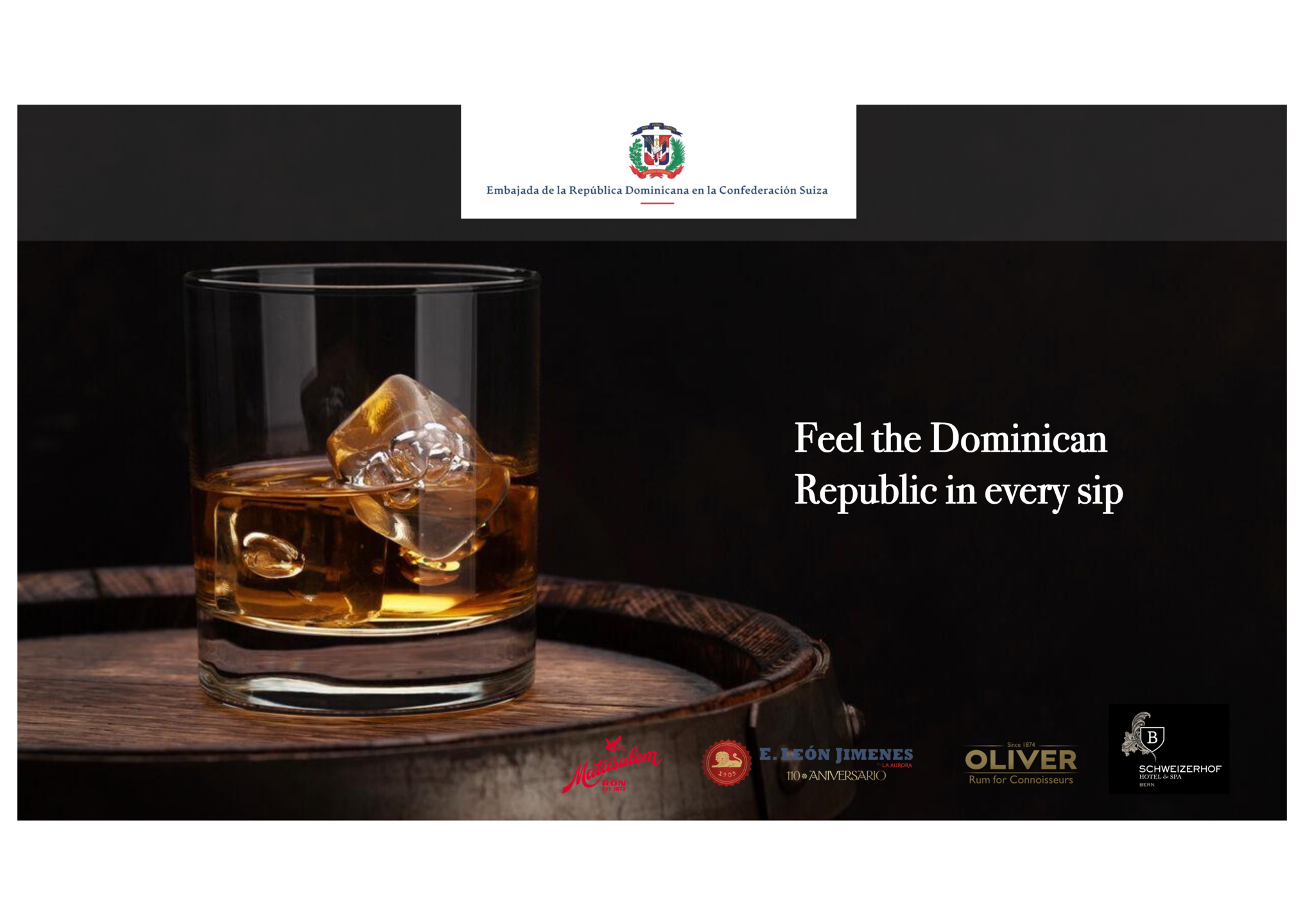 Botschaft dominikanische Republik: Rum Degustation im Schweizerhof Bern